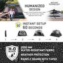 6 Person Instant Tent, Waterproof Pop Up Tents for Camping with Rainfly, 60 Seconds Easy Setup, Automatic Cabin Tent for Family Camping with Expandable Carry Bag & Upgraded Ventilation, 6 Person