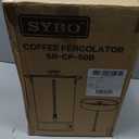 SYBO SR-CP-50B Commercial Grade Stainless Steel Percolate Coffee Maker Hot Water Urn for Catering, 50-Cup 8 L, Metallic