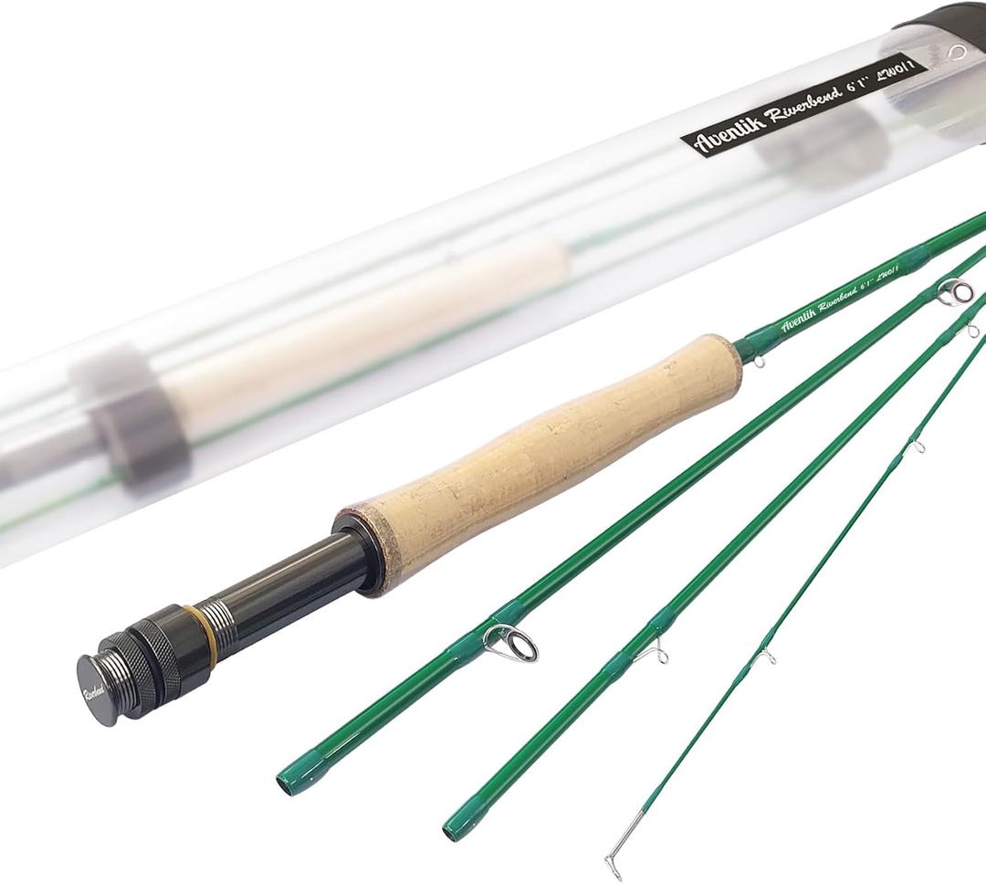 Aventik Fly Fishing Riverbend Series Fly Rod IM8 Graphite Blank  Rods,  Lightweight Fly Fishing Rod Medium Fast Action (9'0'' LW5)