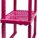 Locker Organizer Shelf， Adjustable Width and Height, Ideal Locker for School, Office, and Gym Lockers (Magenta 2 Pack)