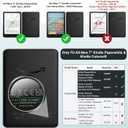 MoKo Detachable Magnetic Case for All-New 7" Kindle Paperwhite 12th Generation 2024 & Kindle Colorsoft 2024/2025,Ultra Clear Back Scratch-Proof Light & Shell Cover with Auto Wake/Sleep, Jade Green