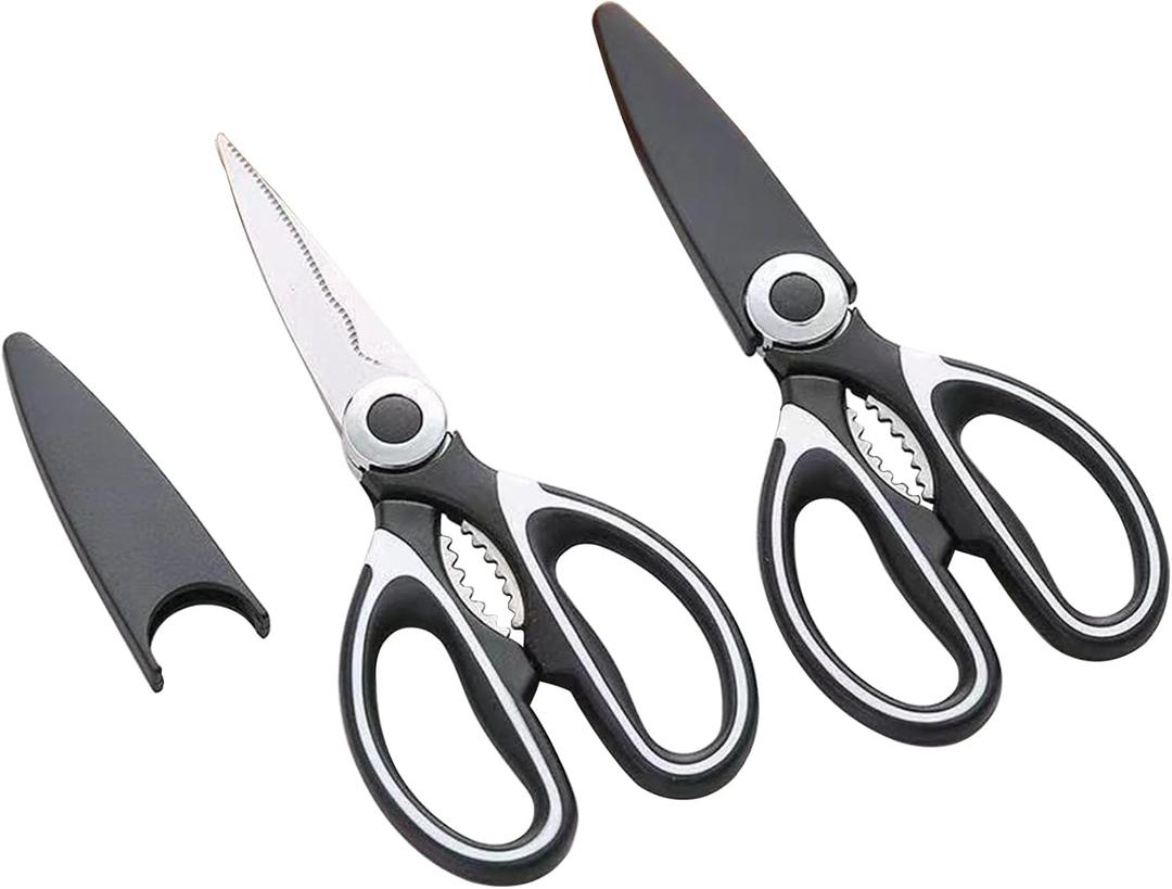 Heavy Duty Kitchen Shears, Stainless Steel Kitchen Scissors, Ultra Sharp Multi-functional Cooking Scissors for Chicken, Fish, Meat, Vegetables and Walnuts, Premium and Practical Tools
