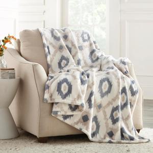 Crafted by Catherine Haven Geo Velvet Plush Throw Oversized 60" x 70"