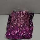 MANER Womens Sequin Romper Sparkly Short Jumpsuit Party Concert Outfit With Flutter Sleeve (Large, Periwinkle/Festival Fuchsia/Dark Purple)