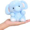 Ditucu Palm-Sized Elephant Stuffed Animals Cute Soft Plush Doll Small Plushies Toys Gifts for Kids Blue 5 inch