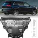 Front Engine Guards Fit for Jeep Cherokee 2014 2015 2016 2017 2018 Engine Splash Shield Guards Suitable for Cherokee Under Engine Cover Directly Replace Original One