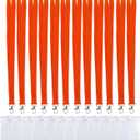12-Pack Orange Lanyard with ID Holder - Durable Neck Strap for Work Badges, School ID, Cruise Cards, Office & Events(Orange, 12PCS)