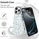 pmxlfo Flower Branch Case Designed for iPhone 16 Pro Max, Green Sage Floral Branch Pattern 2 in 1 Phone case [Compatible with MagSafe] Heavy Duty Shockproof Drop Protective for Girls Women