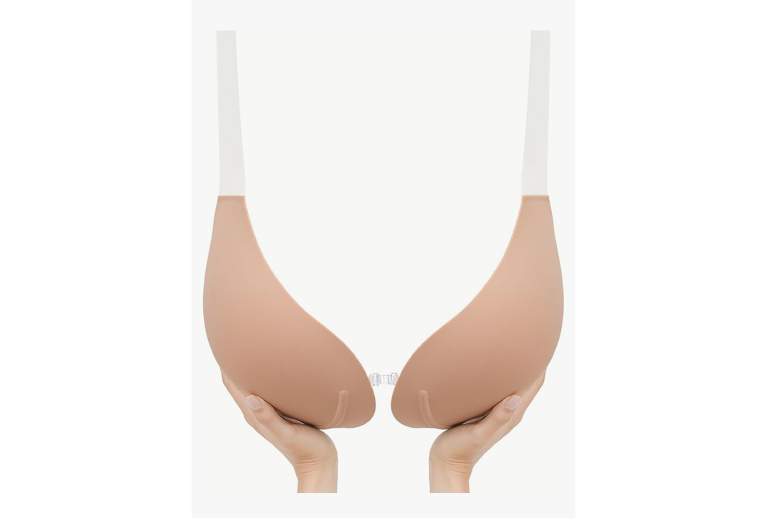 TITU Strapless Bra for Big Bust - Sticky Push Up for Large Breasts, Backless Plus Size Invisible with Boob Lift Tape, G