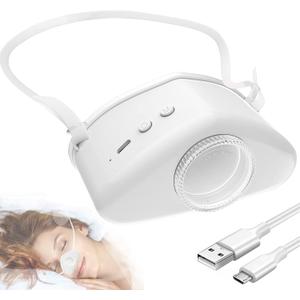 4 in1 Anti Snoring Device with Gentle Moisturizing Mist,Wearable Nose Snoring Aid with Adjustable Airflow,Drug-Free Night Breathing Support for Dry Air (Black, M)