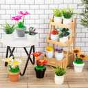 26Pcs Dollhouse Plant, Miniature Bonsai Plant Mini Potted Plants Flower for Dollhouse Decoration, Christmas Birthday Present DIY