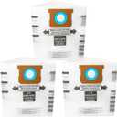 Replacement Filter Bags 5-8 Gallon for Shop Vac Vacuum, Type E 90661 9066133, Type H 90671 9067133; VF2004, VHBS VDBS, Disposable Wet Dry Vacuum Collection Bags for 5-8 Gallon Vacuum, 3 PCS