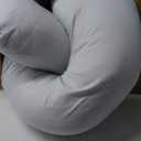 Momcozy Pregnancy Pillows for Sleeping, U Shaped Full Body Pillow 57 Inch for Pregnant Women with Back, Hip, Leg, Belly Support, Washable Jersey Cotton Cover Included, Light Blue