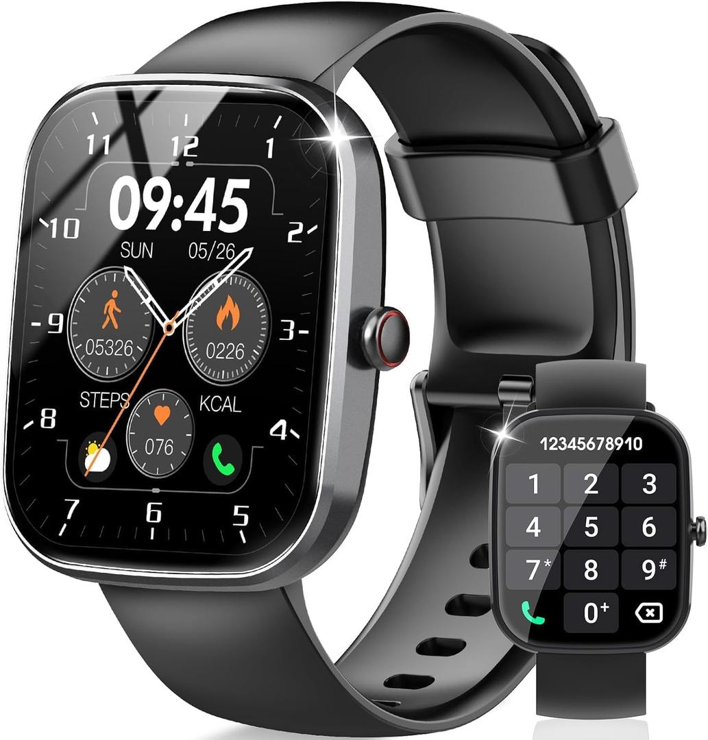 Smart Watch, 1.91" HD Screen Smartwatch for Men Women, Fitness Watch with Heart Rate/Sleep Monitor/Steps Monitor, 110+ Sports Modes, IP68 Waterproof Activity Trackers for Android iOS