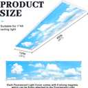 2 Pcs 1 x 4 Feet Fluorescent Covers for Ceiling Lights Magnetic Ceiling Light Cover with 8 Magnets for School Classroom Home Office Drop Lamp Decor (Cloud)