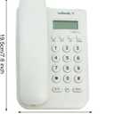 Corded Basic Landline Phone, TelPal FSK/DTMF Simple Caller ID Telephone with LCD Incoming Call Number Display, Small Desk/Wall Mountable Analog Phone for Home Office (White)