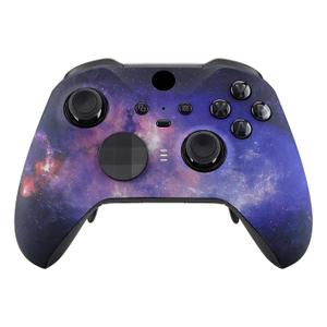 eXtremeRate Nebula Galaxy Patterned Faceplate Cover, Soft Touch Front Housing Shell Case Replacement Kit for Xbox One Elite Series 2, Xbox Elite 2 Core Controller Model 1797 - Controller NOT Included