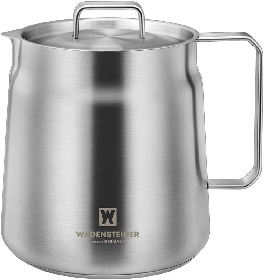 WAGENSTEIGER Stainless Steel Classic Tea Kettle 2.1 Quarts / 2 Liters, Multi-purpose Cooking Pot, Mini Milk Pan, Butter Warmer, On-the-go Saucepan, Ramen Pot, Stovetop Metal Tea/Coffee Pot (606)