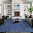 Valenrug 8x10 Area Rugs for Living Room, Large Washable Rug Non Slip Navy