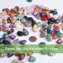 Polished Colorful Healing Crystal Stone Set, 72 Pcs 0.5" Tumbled Gemstones, Bulk Decorative Pretty Rocks Collection for Meditation, Reiki, Grounding, Vase Filler, Mancala Stones and Crafts
