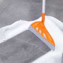 Multifunction Magic Rubber Air Broom, Replaceable Silicone Floor Squeegee, Sweeper and Scrape 2 in 1 Household Cleaning Squeegee Broom for Floor, Bathroom, Kitchens, Tile, Glass (Orange)