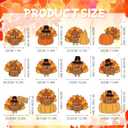 Thyle 12 Pcs Thanksgiving Yard Signs Fall Outdoor Decorations Waterproof Lawn Turkey and Pumpkin Signs with Stakes for Thanksgiving Autumn Outside Yard Garden Decor