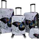World Traveler Butterfly Luggage, 4-Piece Set