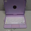 FUWANG Touch Keyboard Case for iPad (A16) 11th Generation 11 inch 2025&10th Gen 10.9 inch 2022, 360 Rotate for iPad 10th Generation Case with Keyboard, Backlit Keyboard Case with Pencil Holder,Purple