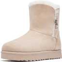 Winter Boots for Women Warm Ankle Boots Suede Faux Fur Lining Classic Zipper Anti-Slip Snow Booties Slippers Fashion Slip On Memory Foam Comfort Indoor & Outdoor Shoes 11