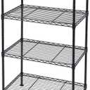 4 Tier Wire Shelving Unit Wire Shelf Storage Shelves Metal Organizer Rack Adjustable Commercial Grade Utility Heavy Duty for Restaurant Bathroom Kitchen 54"x36"x14" NSF-Certified,Black