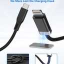 StayCable USBC to Lightning Cable with Magnetic Cord Holder 5FT, Fast Charging, Braided and Data Sync for Phone 12,13,14 Home Car Desk Cable Management Original Design