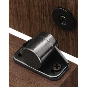 Magnetic Door Catch, Neodymium Magnetic Closures for Cabinets - Gun Metal (2 Pack)