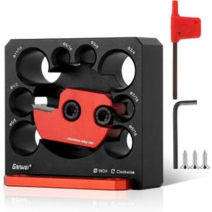 Dowel Maker Jig for Drill - 8 Size Adjustable Wood Dowel Cutter with Carbide Blade, Precision CNC Machined Aluminum Alloy Jig Tool for Woodworking, Fit 3/8" Drill (5/16''-3/4'' Inch & 8-20mm)