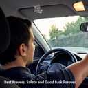 Guardian Angel Car Visor Clip, St. Christopher Medal for Car, Car Accessories Safety Gifts for New Drivers Teens Boys Parent Family Friends, New Car Gifts (Guardian Angle-1)