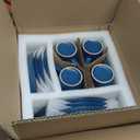 GOOD ALWAYS Plates and Bowls Sets, 16 Pieces Dinnerware Sets, Service For 4, Blue