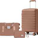 LARVENDER Luggage Sets 5 Piece, Expandable (28Inch) Suitcases with Wheels