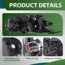 Left Headlight Assembly w/Bulb Not Halogen Compatible with Murano S/SL/SV/Platinum 2015-2018 260609UE5C NI2502233 Driver Side