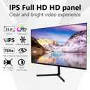 24 Inch Gaming Monitor, FHD 1080P IPS 75Hz AMD FreeSync, 99% sRGB Low Blue Light Flicker-Free Slim Narrow Bezel, HDMI VGA, Tilt & Wall Mountable for Gaming, Home Office, Laptop & Game Consoles