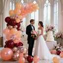 Burgundy Rose Gold Balloon Garland Arch Kit, 139 pcs Champagne Gold Balloons Rose Gold Confetti Balloons for Women Girls Birthday Wedding Bridal Shower Party Anniversary Decoration