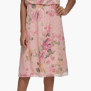 Jessica Howard Women's Fit and Flare Midi Dress with Tie Neck in Chiffon Lurex  size 8