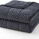 Topcee Weighted Blanket for Adults (20lbs 60"x80"), Minky Dots Heavy Blanket for 190-210lbs Sleeping, Soft, Cozy and Cooling Weighted Throw Blankets, Machine Washable, Grey