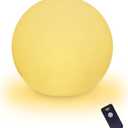 12-Inch Solar Globe Lights Outdoor Waterproof - LED Ball Light 3 Modes with Remote Control Warm lighting - Dual USB & Solar Charging Night Light for Garden Yard Pathway Pool Patio Party Decoration