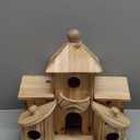 Bird Houses for Outside, Wooden 6 Hole Bird House Room for Multiple Birds, Outdoors Hanging Birdhouse Nesting Box for Garden, Bird Hotel for Wren Chickadee Sparrow