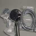 GwernKB Handheld Shower Head with On Off Switch 8-Mode High Pressure Showerhead with 79 Inches Extra-long Stainless Steel Hose and Bracket PLUS Extra Low-Reach Adhesive Wall Mount for Kids,Silver