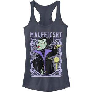 Disney Women's Villains Maleficent Color Junior's Racerback Tank Top, M