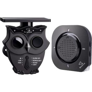 1/2 Mile Long Range Solar Wireless Driveway Alarm System IP65 Weatherproof Outdoor Motion Detectors & Sensor 120dB Siren Sound Light Security Alert System Monitor & Protect Outdoor/Indoor Property(1R1S)