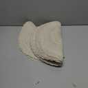 SHACOS Boho Round Placemats Set of 8 Braided Border Round Place Mats 15 inch Washable Dining Table Mats for Home Wedding Holiday Party (Ivory Bordered, 8)