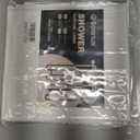 60''W Waterproof Fabric Shower Curtain Liner with 3 Large Magnets, 60 x 84 Inch, Washable Cloth Shower Liner Extra Long, White Lightweight Tall Bathroom Curtain for Walk-in Shower