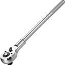 3/4" Drive Quick Release Ratchet, 20-inch Teardrop Reversible Socket Wrench, 24-tooth Gear, Cr-v Steel Heavy Duty Ratcheting Tool with Knurled Handle for Automotive & Machinery Repair