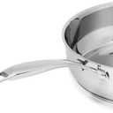 Amazon Basics Stainless Steel Cookware 11-Piece Set, Oven Safe, Induction-Ready, Even Heating, Non Toxic, Stay-Cool Handles, Pots and Pans, All Stovetops, Glass Lids, Silver